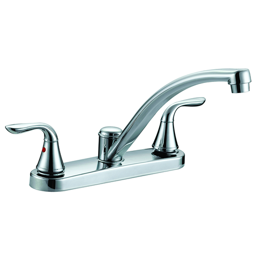 Chrome Plated Two Handle Kitchen Faucet with Spray