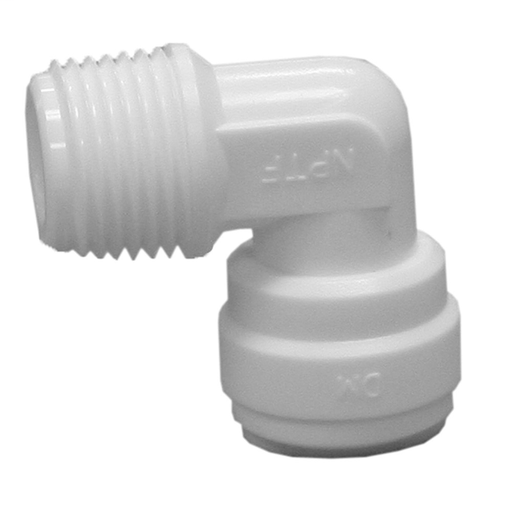 3/8" x 1/4" Plastic Push On 90° Elbow