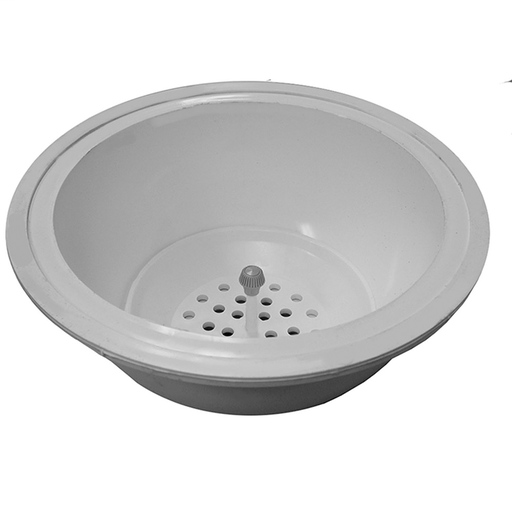 3" x 4" PVC Round Slop Sink with Strainer