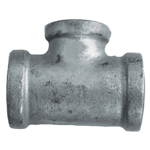 1-1/4" x 1" x 3/4" Reducing Tee Galvanized