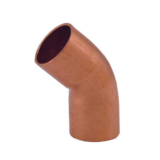 1/2" 45° Wrot/ACR Solder Joint Copper Elbow