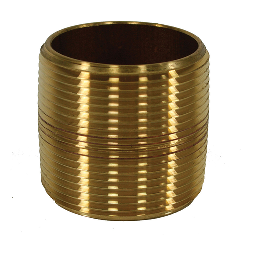 2-1/2" x CLOSE Red Brass Pipe Nipple, Lead Free