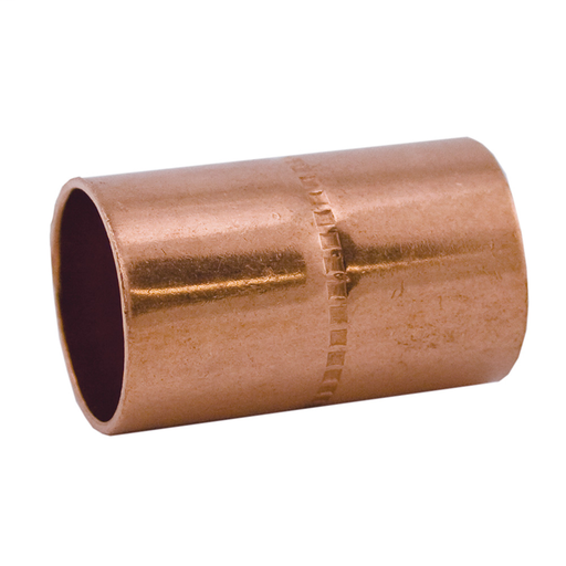 5/16" OD Wrot/ACR Solder Joint Coupling (Socket) with Rolled Tube Stop C75566