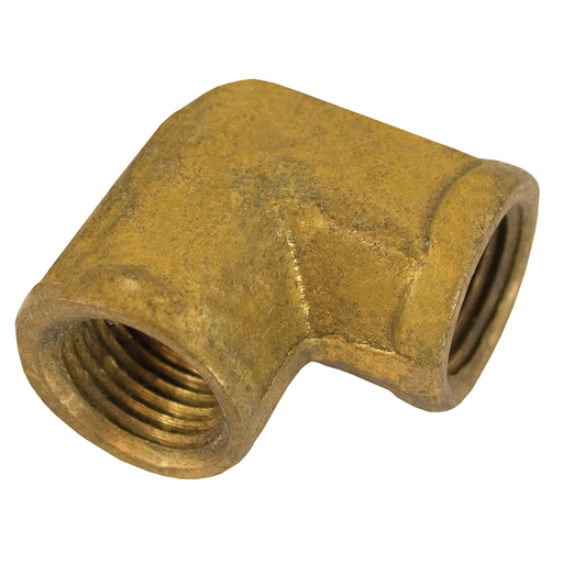 1/4" Yellow Brass 90° Elbow