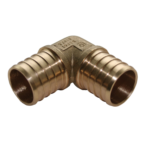 1/2" 90° Brass PEX Elbow, Lead Free