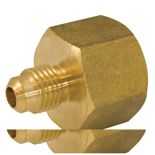 1/4" x 3/8" Brass Flare x Female Coupling