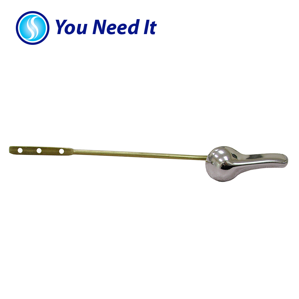 Chrome Plated Fit-All Tank Trip Lever 8" Brass Arm with Metal Spud and Nut
