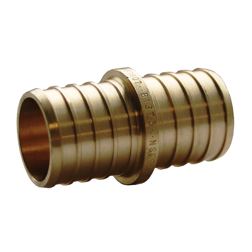 1" Brass PEX Coupling, Lead Free