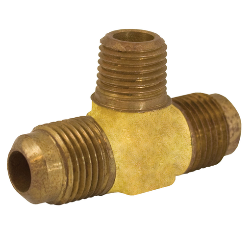 3/8" x 1/4" Brass Flare x Male Branch Tee