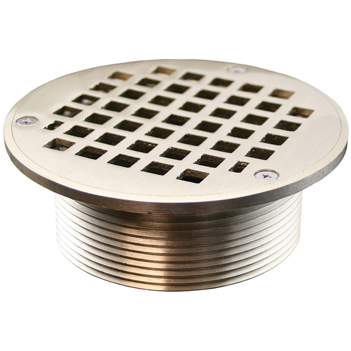 3-1/2" IPS Metal Spud with 5" Nickel Bronze Round Strainer