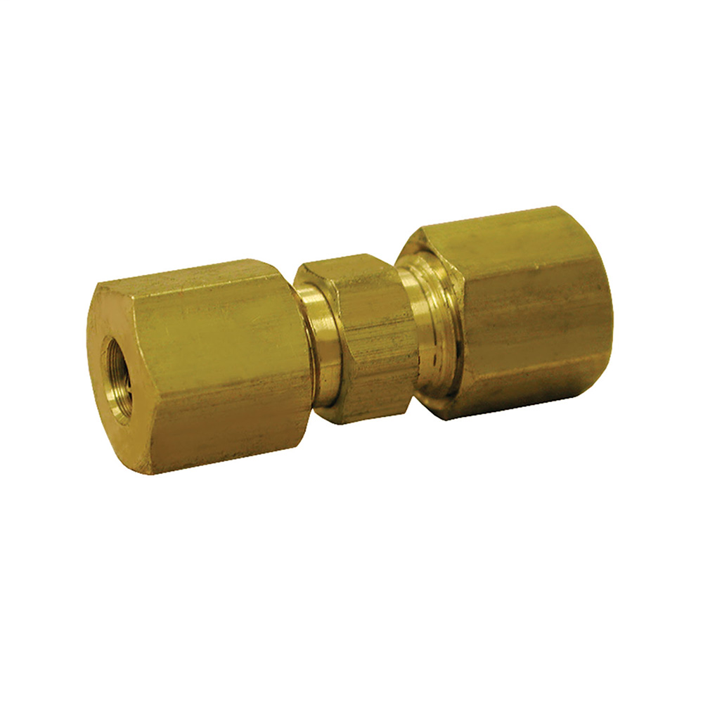 1/4" Brass Compression Union, Lead Free