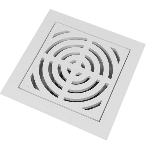 2" x 3" PVC Pipe Fit Floor Sink with Full Top Grate and Flat Bottom Grate