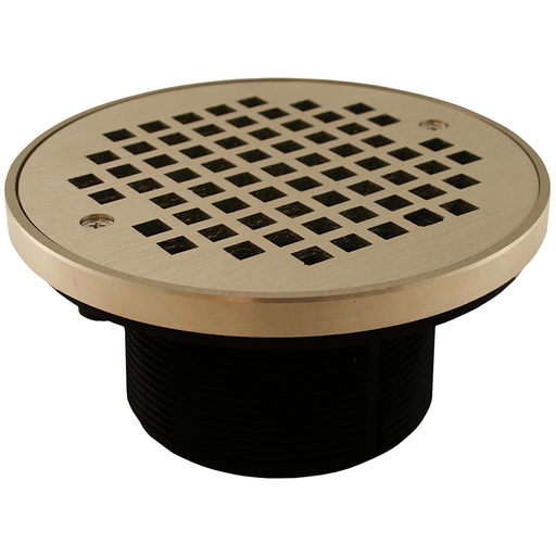 3-1/2" IPS ABS Spud with 6" Nickel Bronze Strainer with Ring