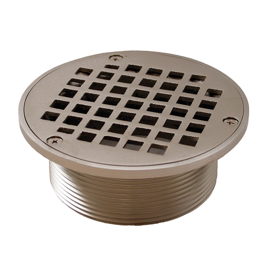 Brushed Nickel 3-1/2" Metal Spud with 5" Round Strainer