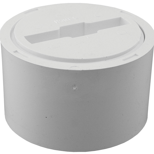 3" x 4" PVC Fit-Flush Cleanout with 3" IPS Countersunk Plug with Insert