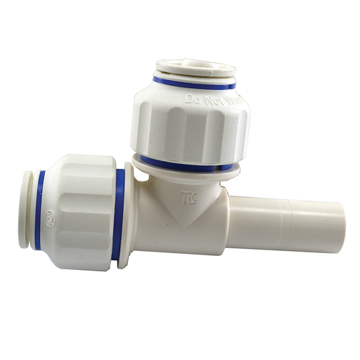 1/2" Twist to Lock Plastic Stack Tube Tee Union