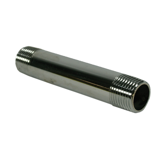 1/2" x 12" Chrome Plated Brass Pipe Nipple