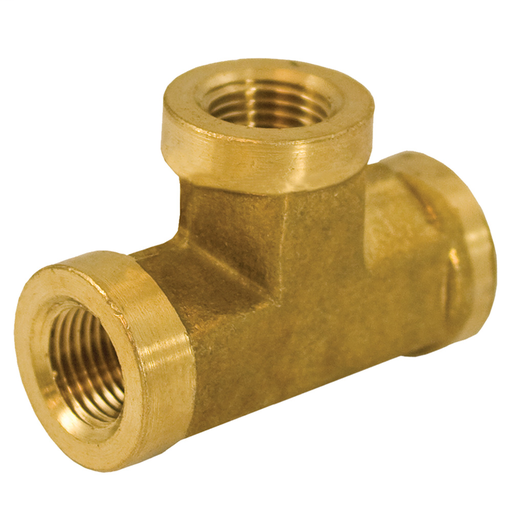 3/8" Yellow Brass Tee