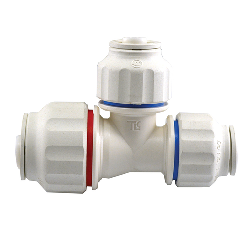 3/4" x 1/2" x 1/2" Twist to Lock Plastic Tee Union
