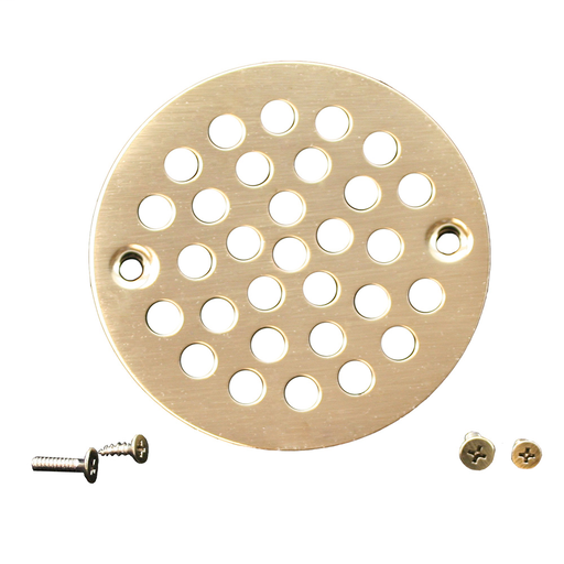 Antique Brass 4-1/4" Round Stamped Strainer