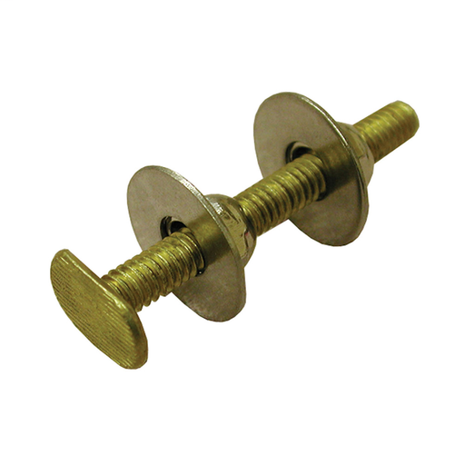 Elite 50 Pair Pack of 5/16" x 1-3/4" Brass Plated Closet Bolts with 4 Round Washers and 4 Acorn Nuts, Bagged in Pairs