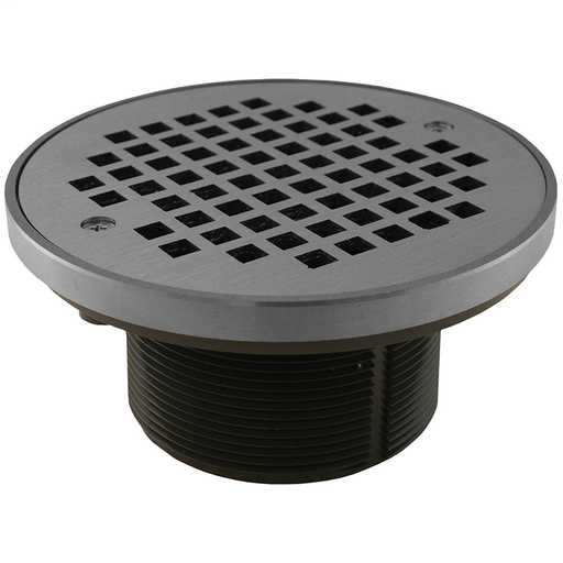 3-1/2" IPS PVC Spud with 6" Chrome Plated Strainer with Ring