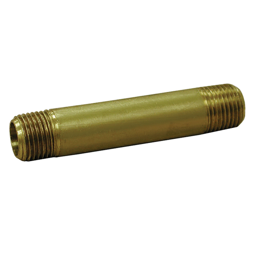 1/8" x 2-1/2" Red Brass Pipe Nipple, Lead Free