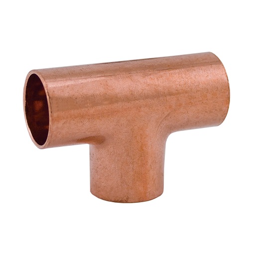 1" x 3/4" x 1" Wrot/ACR Solder Joint Copper Tee