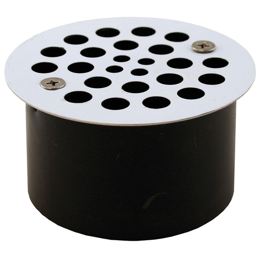 4" ABS Snap-in Drain with 4-1/2" Stainless Steel Round Strainer