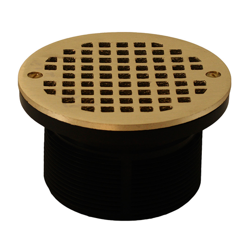 3-1/2" IPS ABS Spud with 5" Polished Brass Strainer