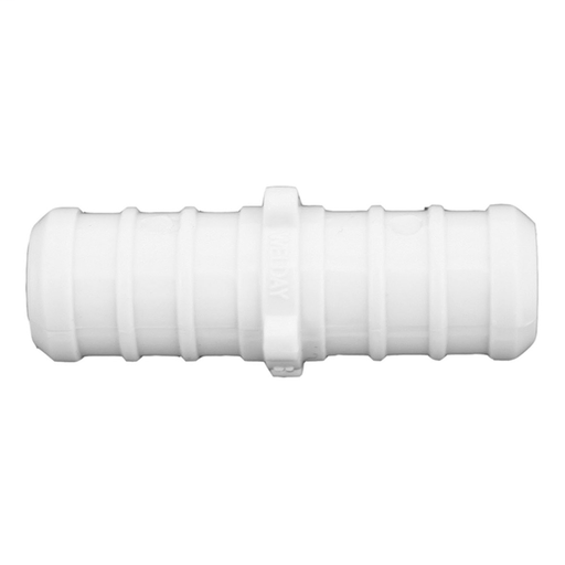 1/2" Plastic PEX White Coupling, Lead Free