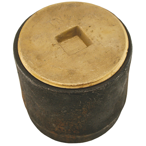 4" Plain End Cleanout Long Pattern with 3-1/2" Raised Head (HEX) Heavy Pattern Plug - 4" Height