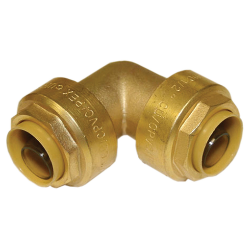 1/2" PlumBite Push On 90° Elbow, Lead Free