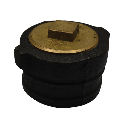 3" No Hub Cleanout With 2-1/2" Raised Head Southern Code Plug - 2-1/8" Height