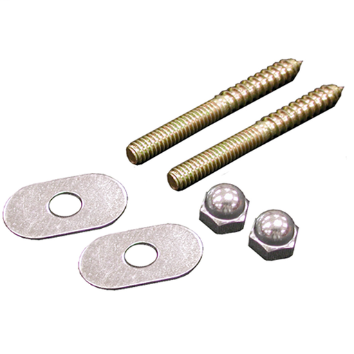 50 Pairs of 1/4" x 2-1/2" Brass Plated Closet Screws with Oval Washers and Nuts, Bagged in Pairs