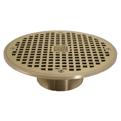 3-1/2" IPS Metal Spud with 8" Nickel Bronze Round Strainer