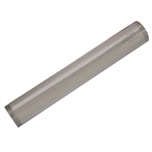 1-1/2" x 12" Chrome Plated Brass Thread Extension Tube 17 Gauge