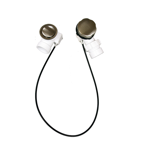 1-1/2"-27" PVC Tubular Cable Drive Bath Waste 1/2 Kit Satin Nickel