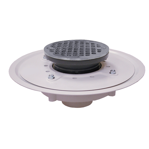 2" Heavy Duty PVC Drain Base with 3-1/2" Plastic Spud and 5" Chrome Plated Strainer