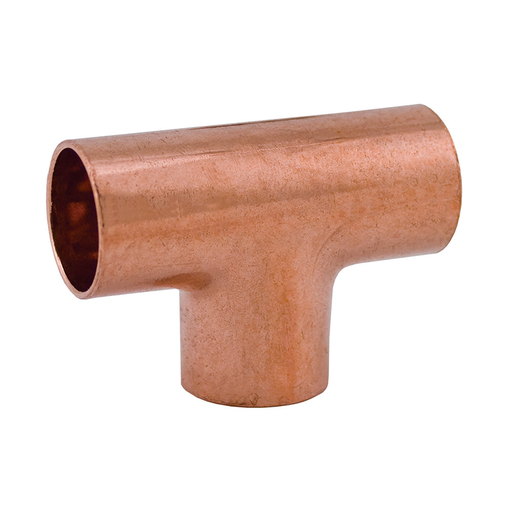 1-1/4" x 1-1/4" x 1/2" Wrot/ACR Solder Joint Copper Tee