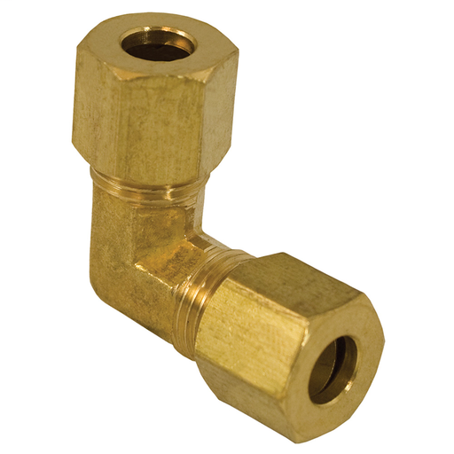 7/8" 90° Brass Compression Elbow, Lead Free