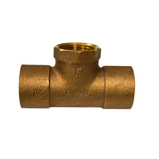 1" x 1" x 3/4" Forged Brass Tee