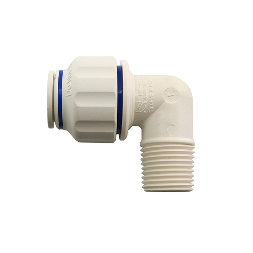 1/2" x 1/2" Twist to Lock Plastic Male 90° Elbow