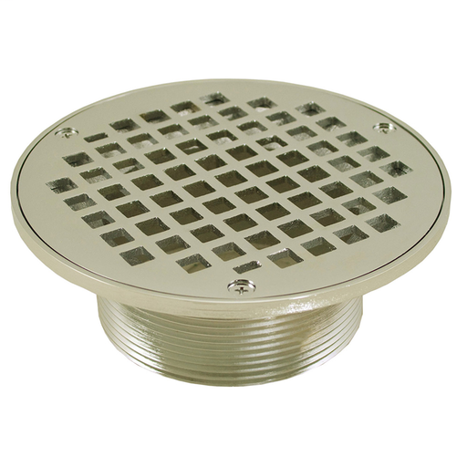 3-1/2" IPS Metal Spud with 6" Nickel Bronze Round Strainer