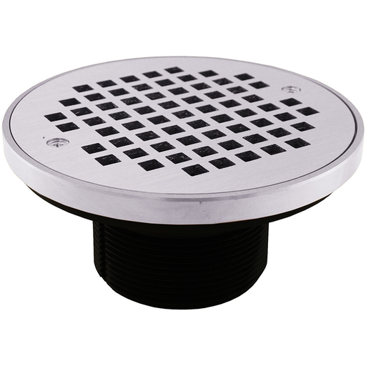 3" IPS ABS Spud with 6" Chrome Plated Strainer with Ring
