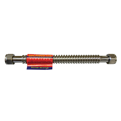 3/4" x 3/4" x 18" Stainless Steel Corrugated Water Heater Connector
