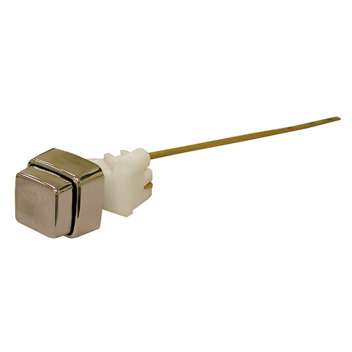 Chrome Plated ABS Fit-All Tank Trip Lever 8" Side Mount Push Button with Brass Arm and Plastic Spud and Nut