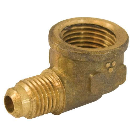 1/4" x 1/4" 90° Brass Flare x Female Elbow