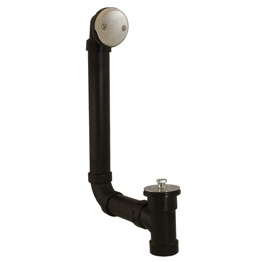 Schedule 40 ABS Two-Hole Chrome Plated Friction Lift Direct T-Waste, Full Kit - Includes Pipe and Elbow