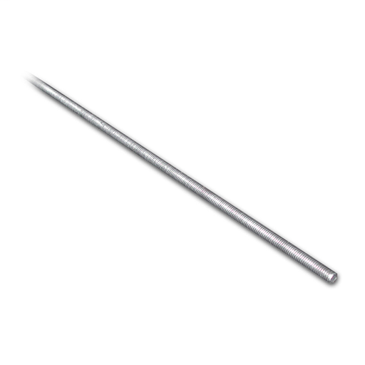 3/8" x 6' Galvanized Threaded Steel Rod, Zinc Finish, Carton of 25